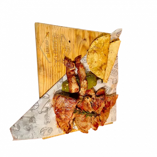 <span class="word-light">Taco en corte</span> <span class="word-bold">Rib eye</span>